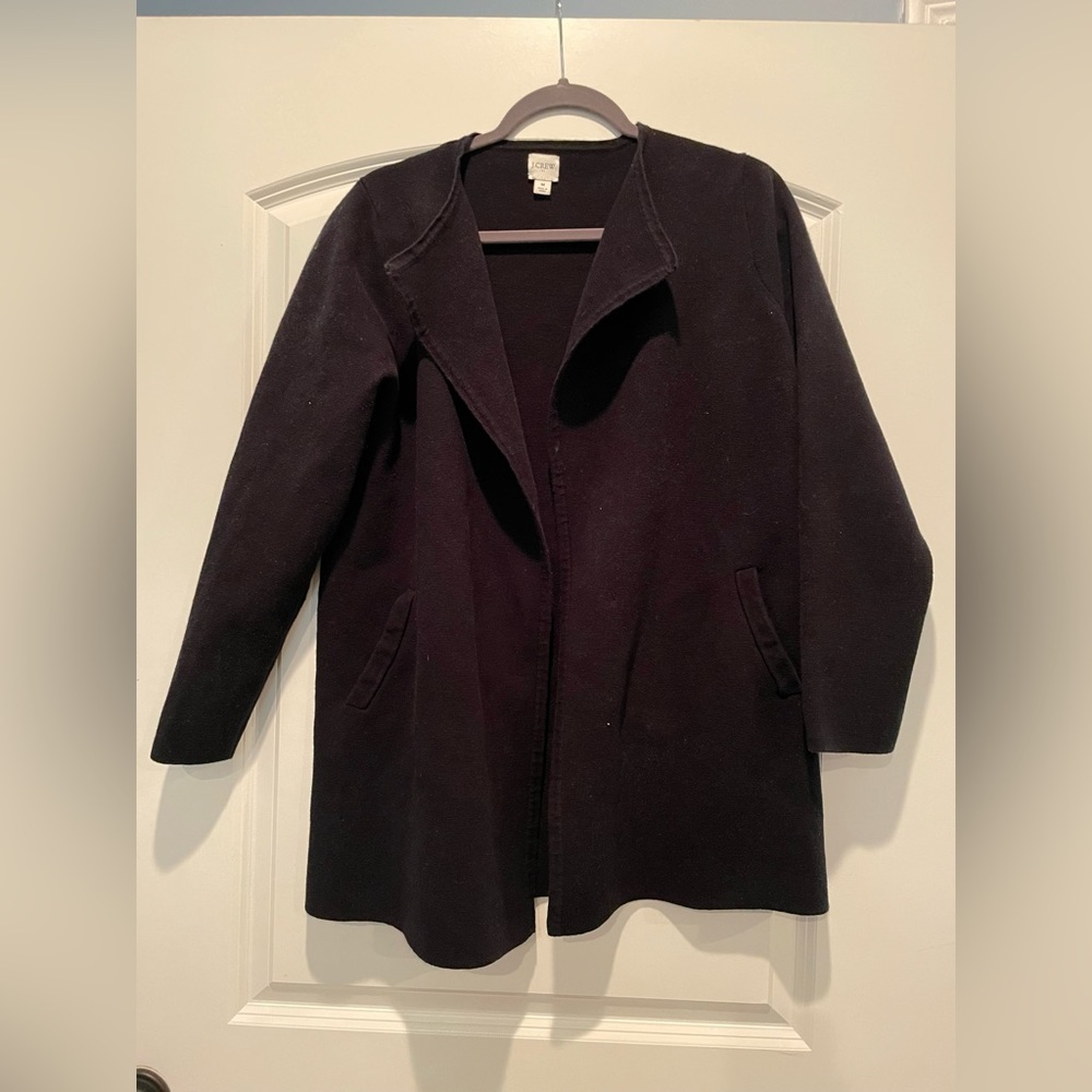 JCrew black sweater jacket